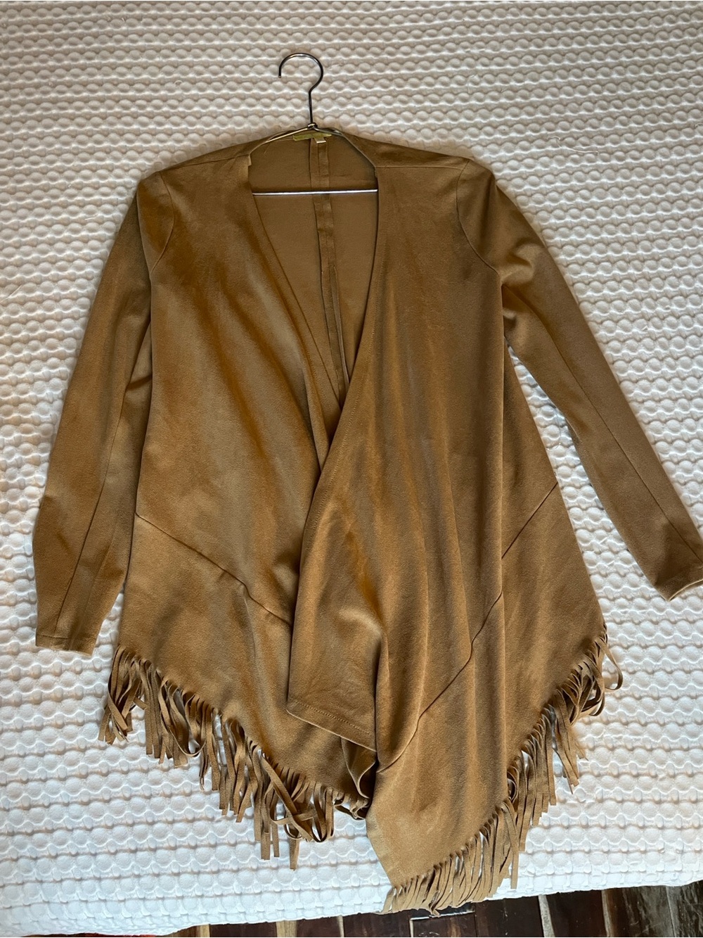Fringed Open Front Cardigan